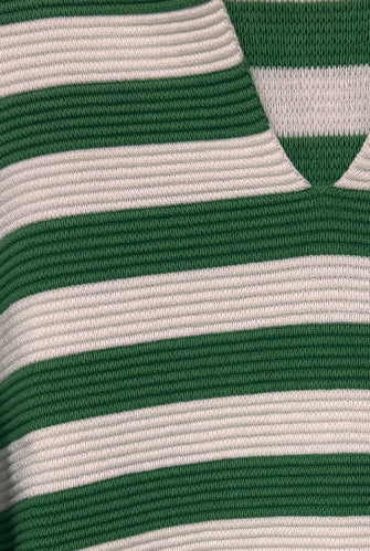 Oversized striped polo shirt