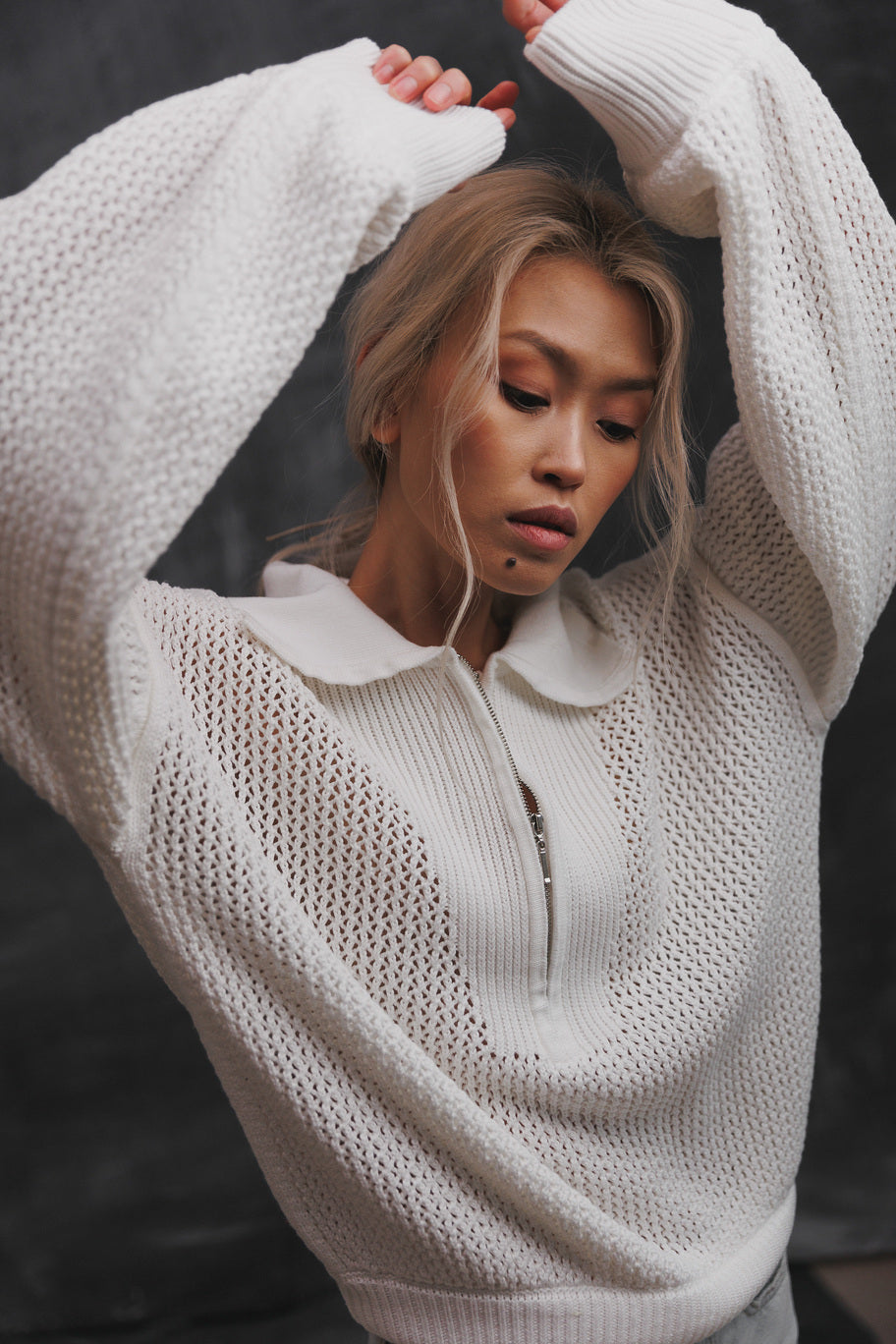 Светр поло кроше