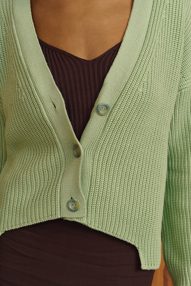 Cropped cardigan "Corn"