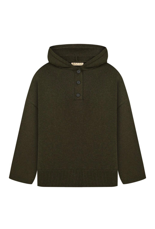 Вовняний худі з капюшоном