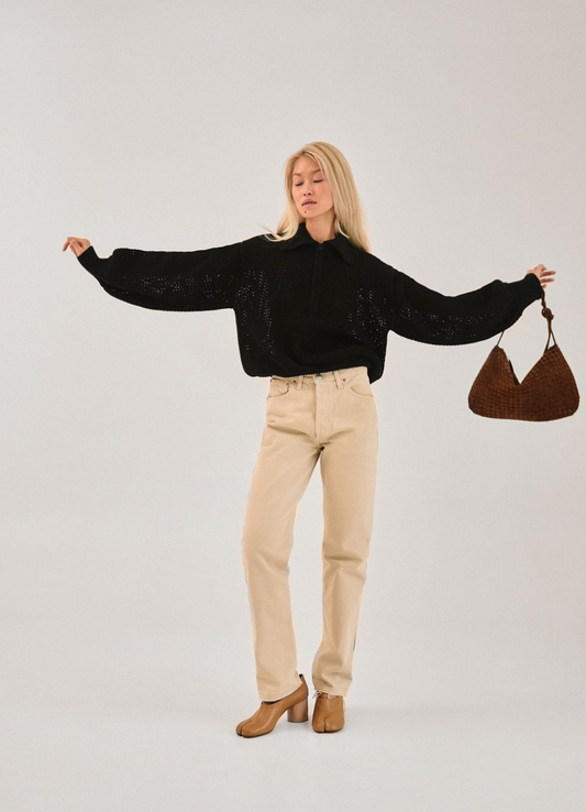 Светр поло кроше