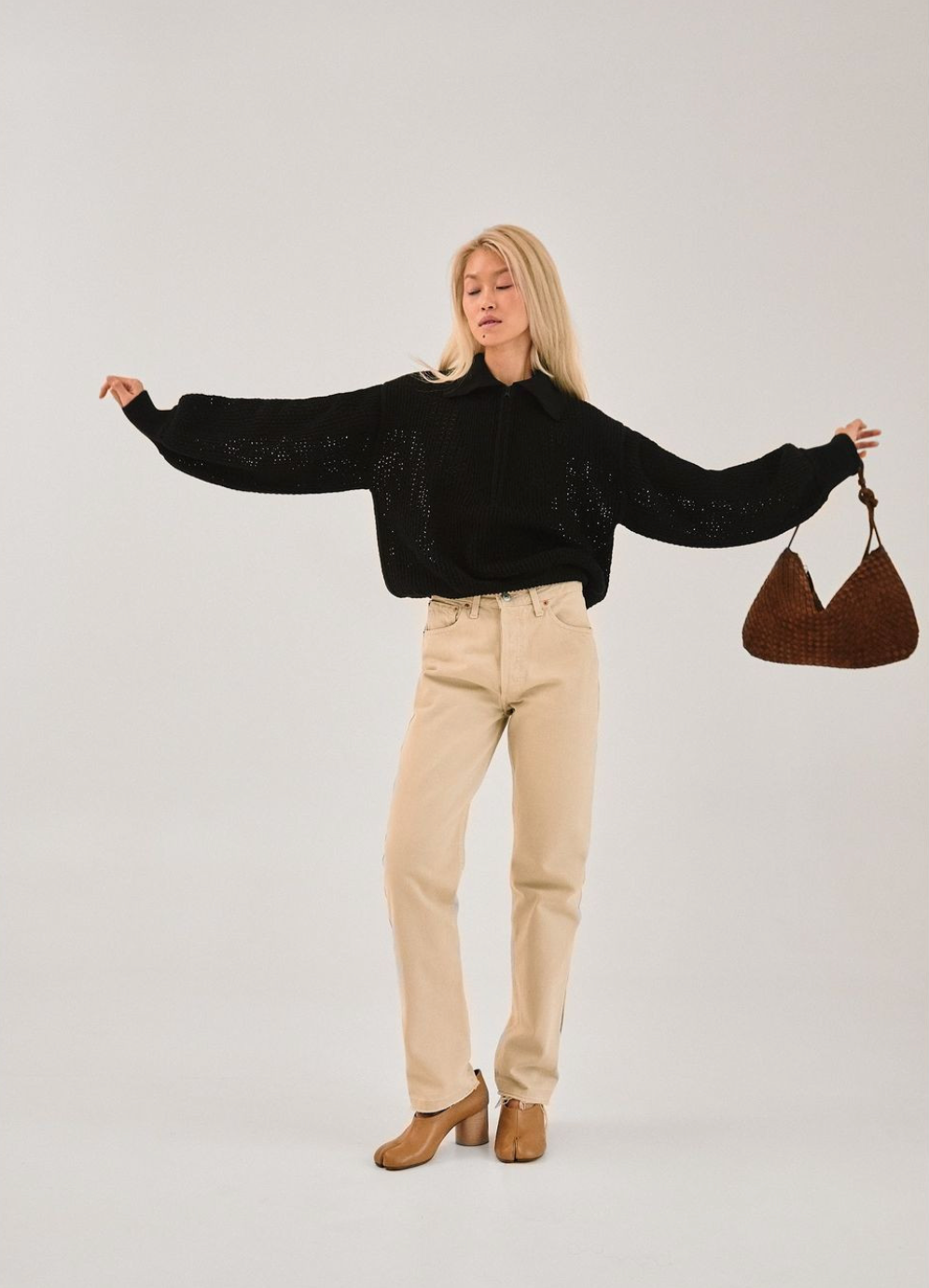 Светр поло кроше