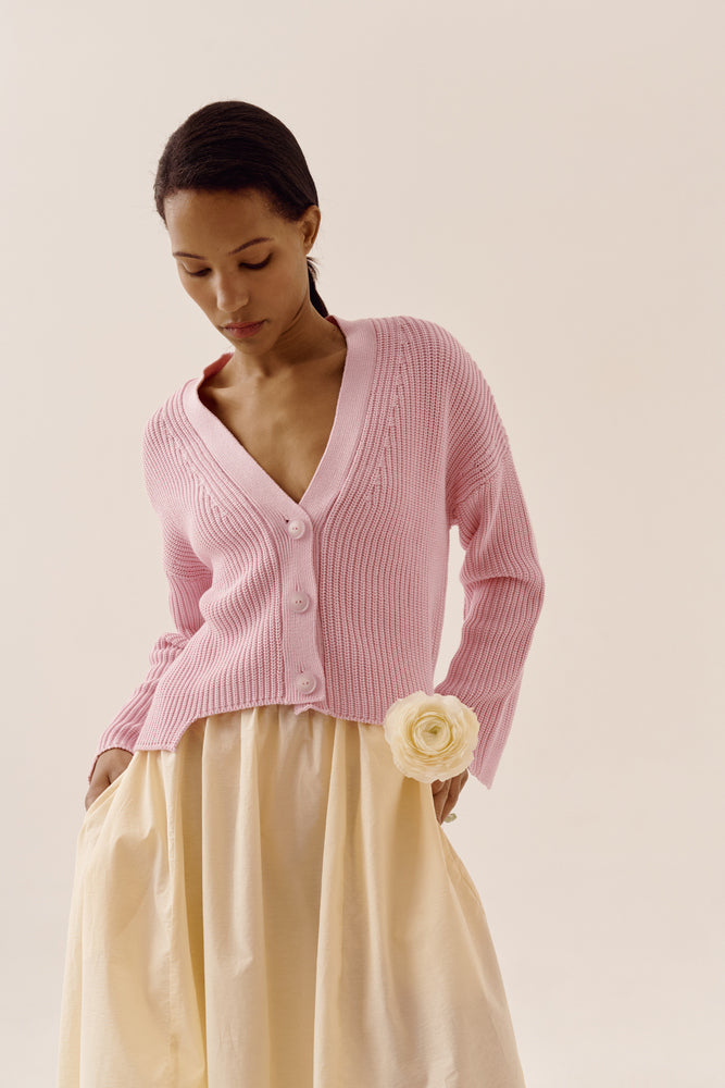 Cropped cardigan "Corn"