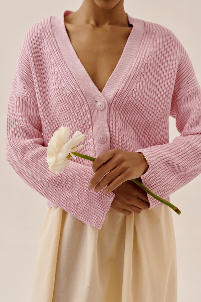 Cropped cardigan "Corn"