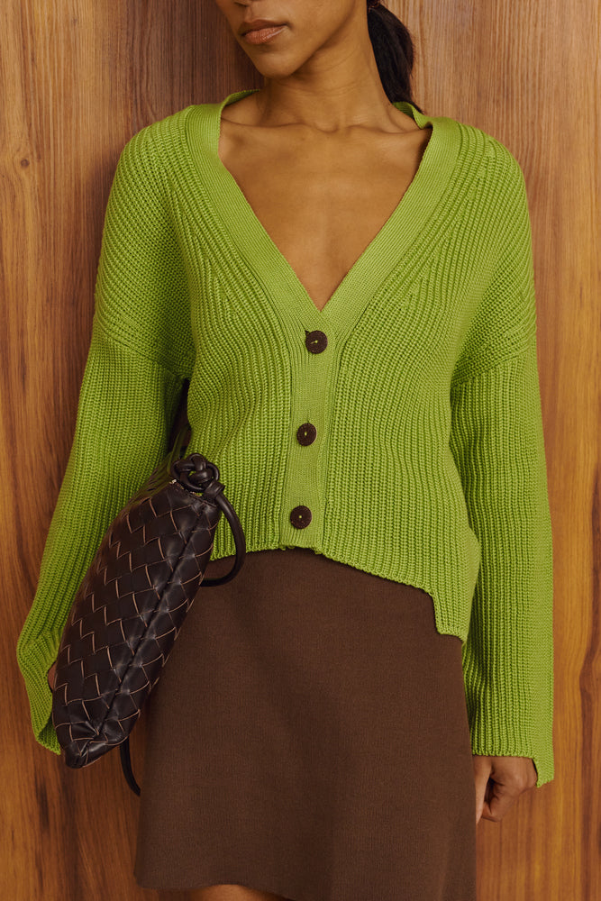 Cropped cardigan "Corn"