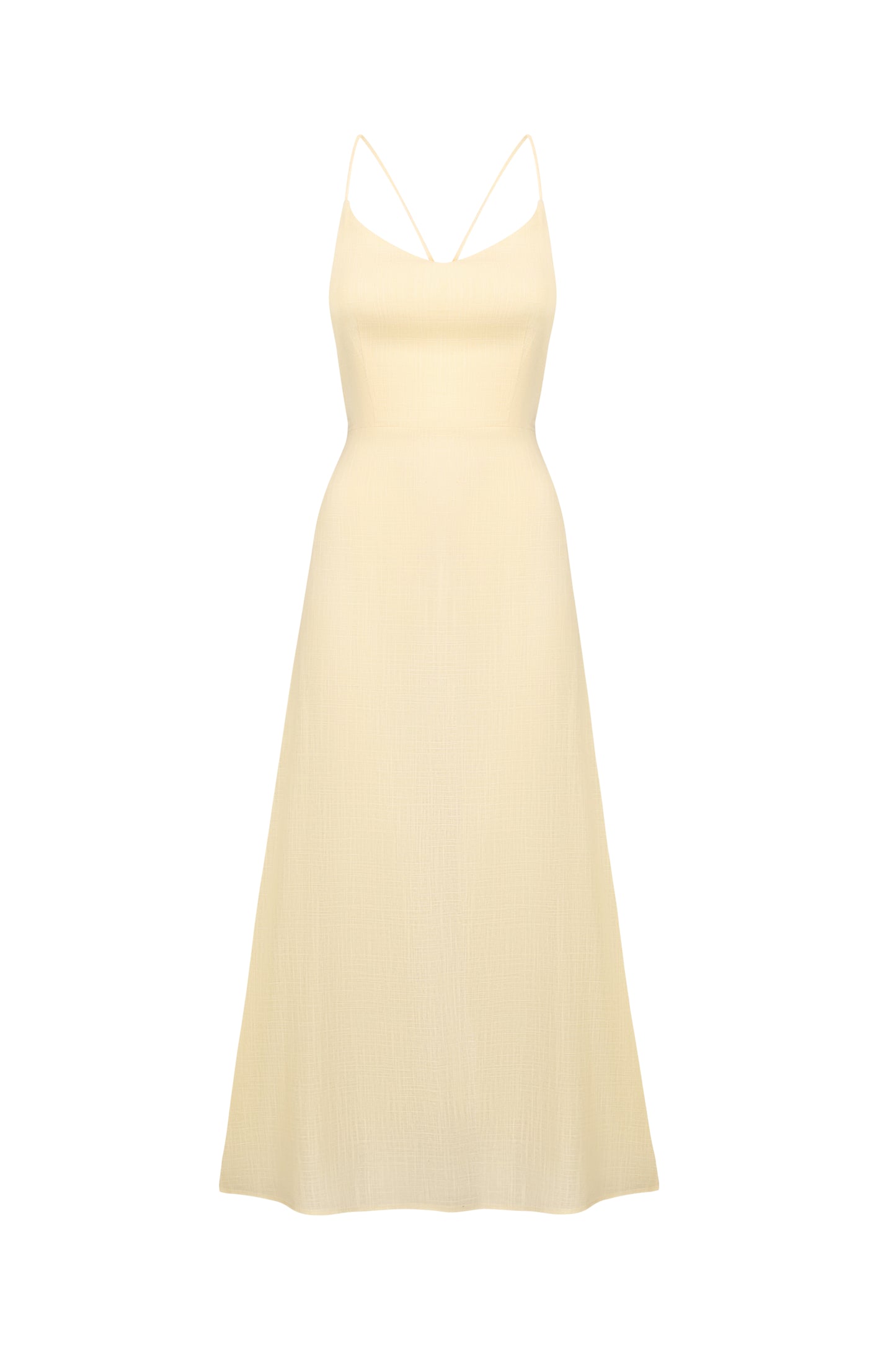 Linen dress with ties