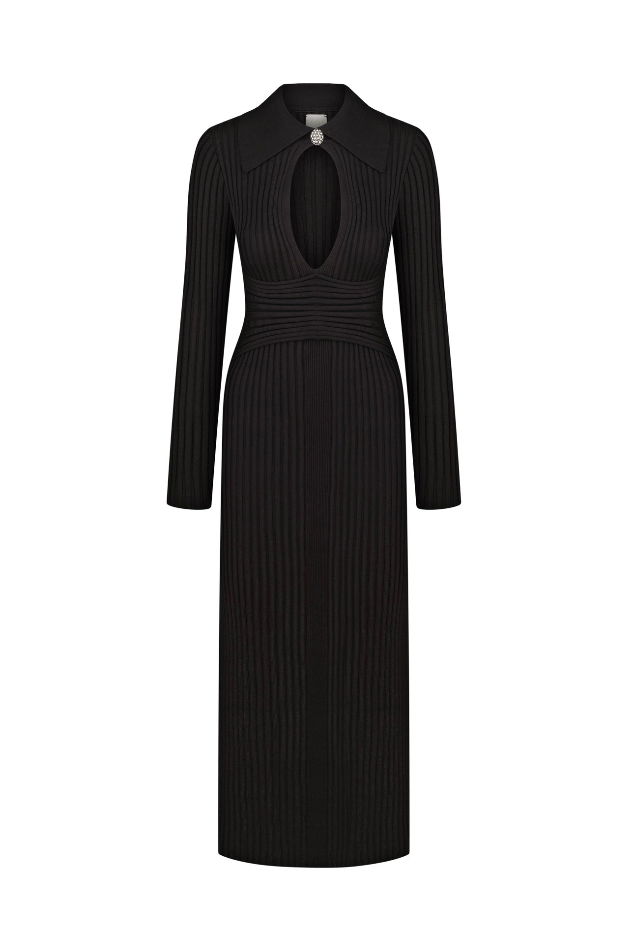 Сукня максі з брошкою