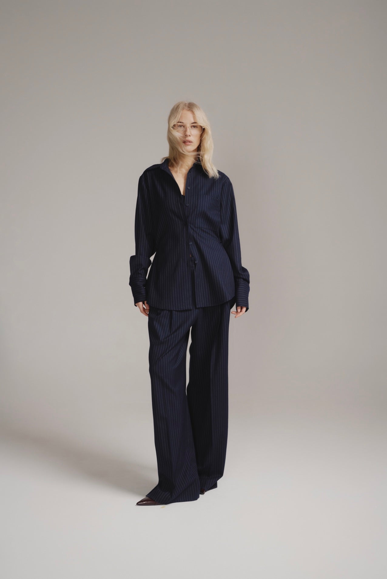 Брюки в смужку