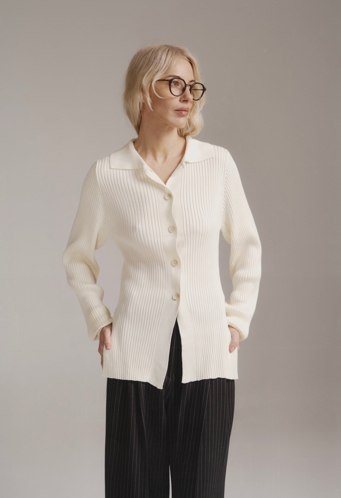 Сорочка в рубчик