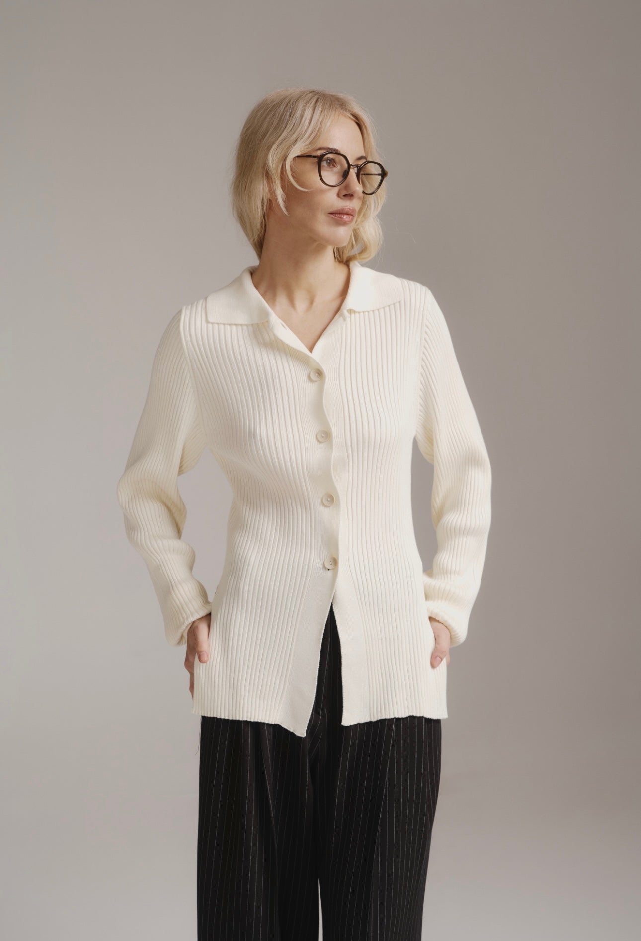 Сорочка в рубчик