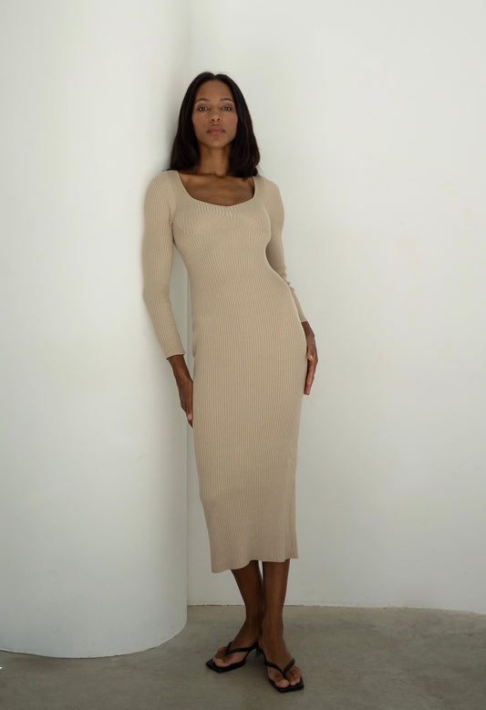 Сукня рубчик максі