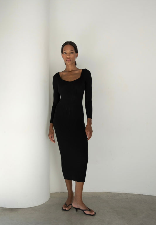 Сукня рубчик максі