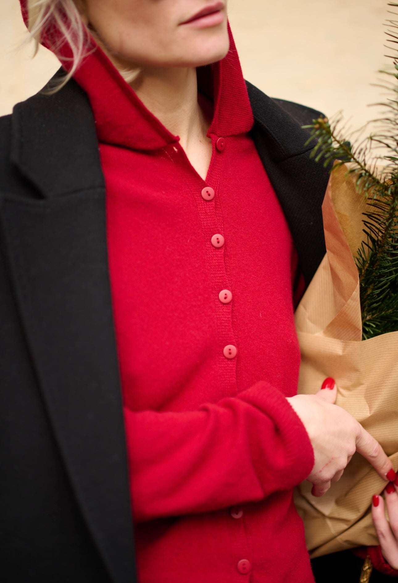 Кофта з капішоном на гудзиках