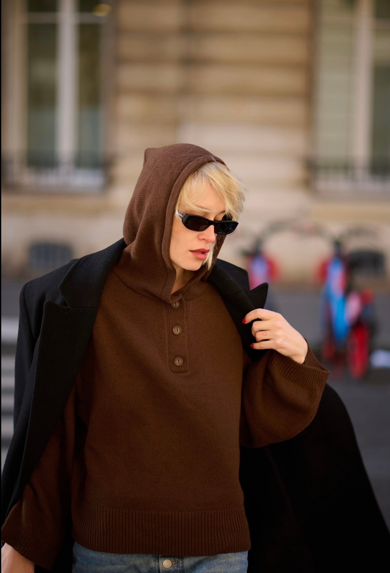 Вовняний худі з капюшоном