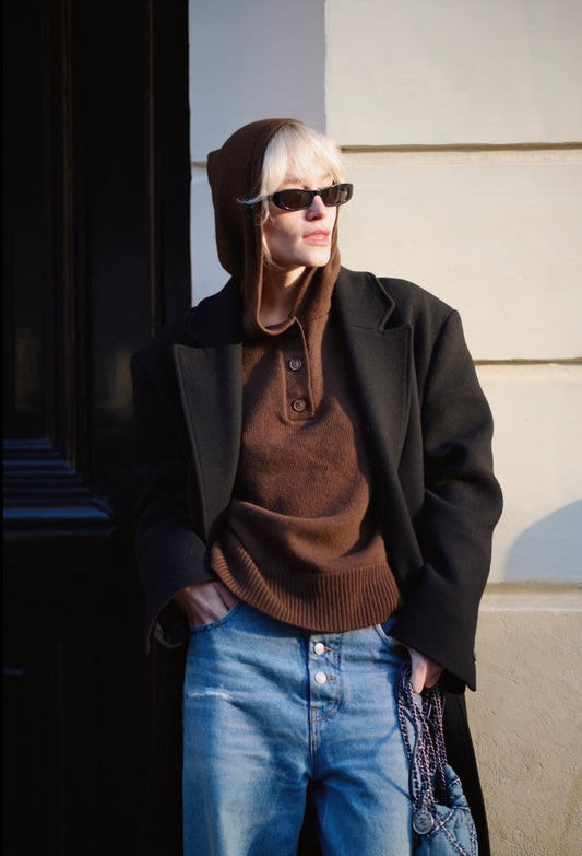 Вовняний худі з капюшоном