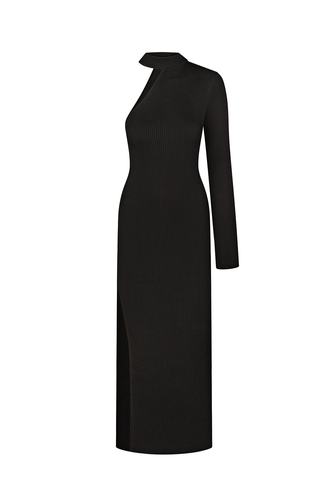 Сукня на одне плече з довгим рукавом