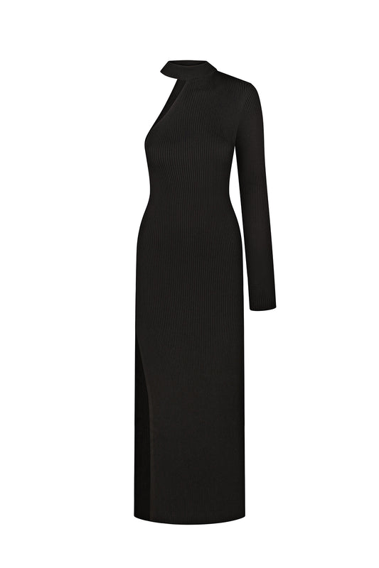Сукня на одне плече з довгим рукавом