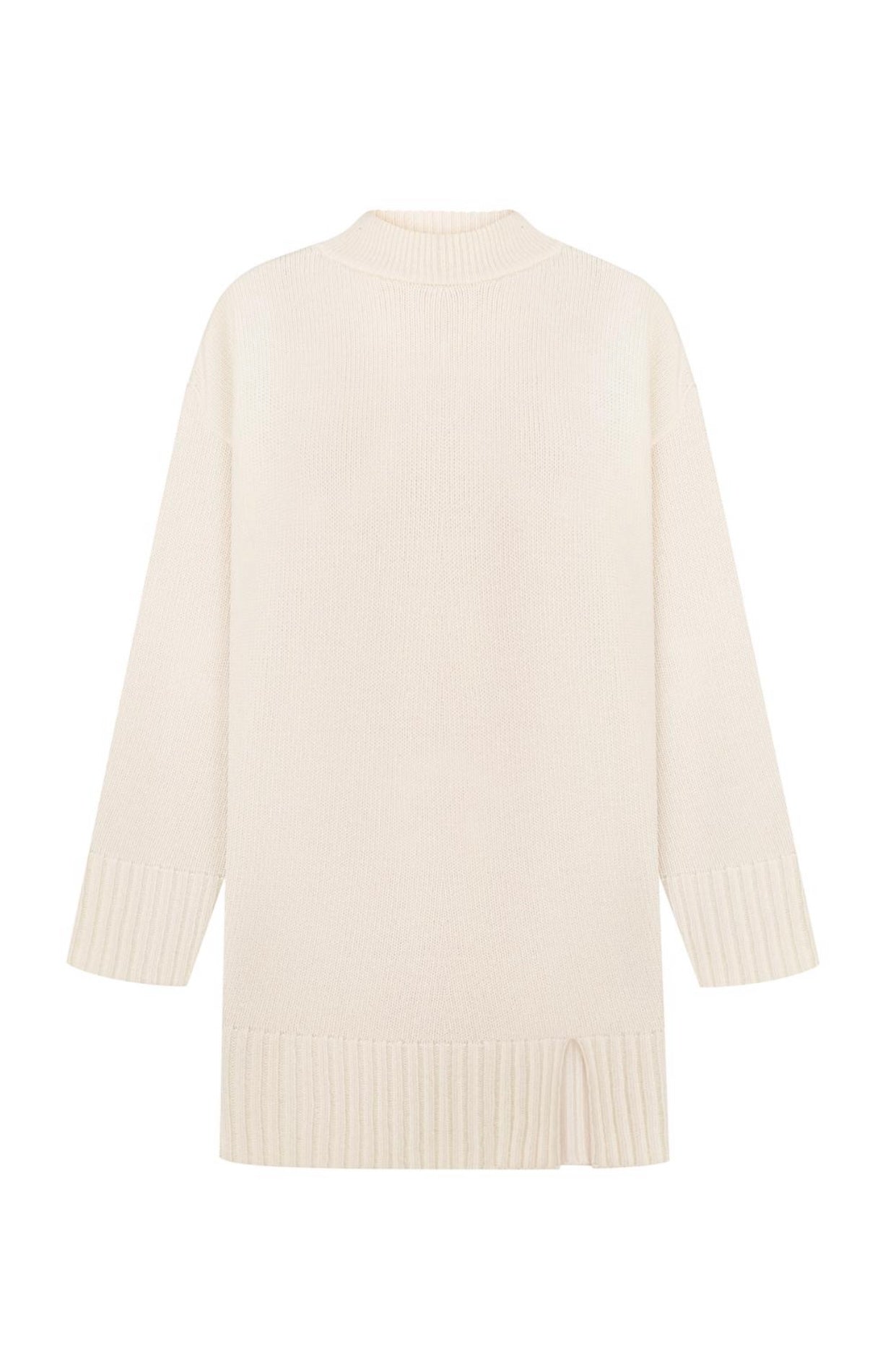 Вовняна светр-сукня з розрізом