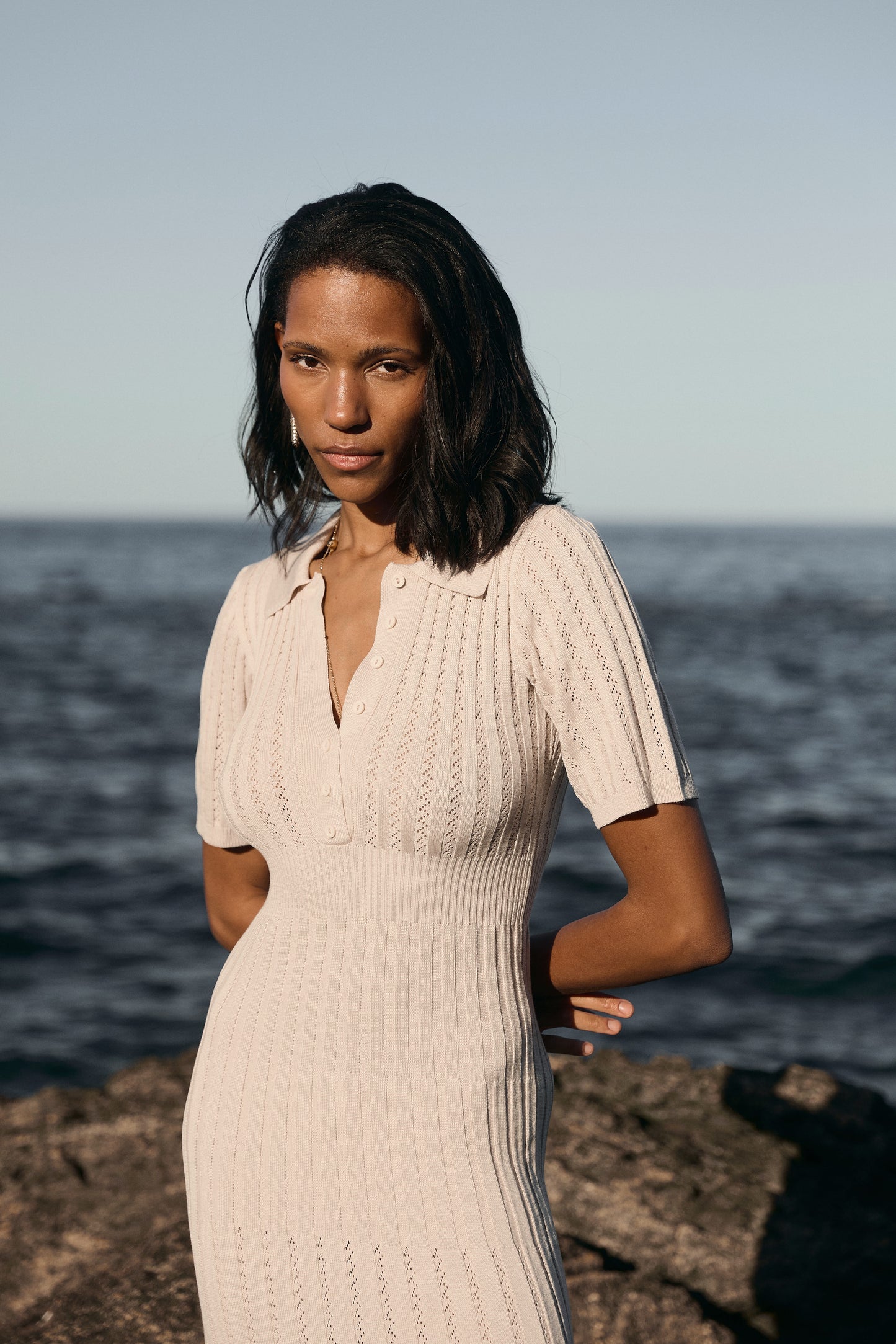 Сукня кроше-ажур з коротким рукавом